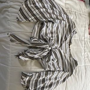 Cotton on cropped wrap top.